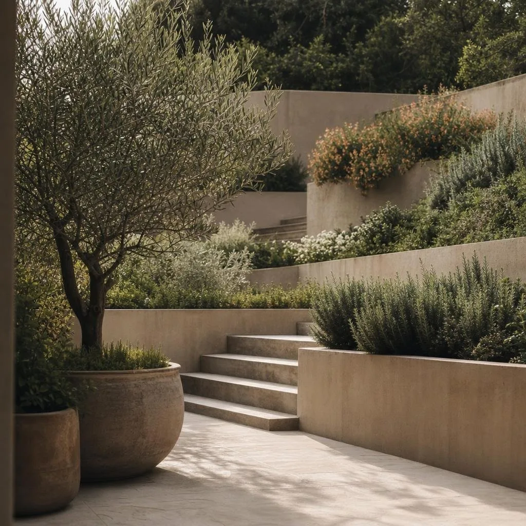 Terraced Hillside Garden