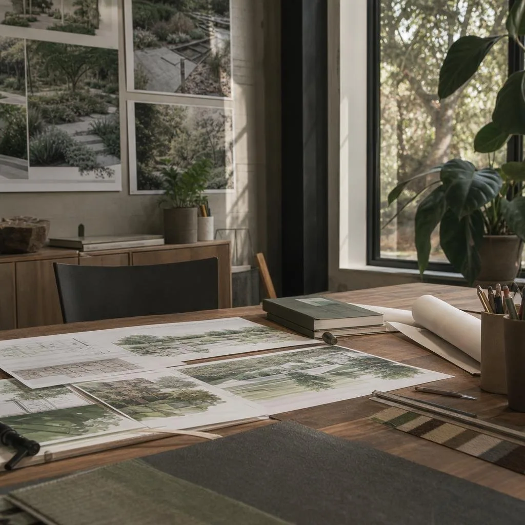 Landscape design studio workspace